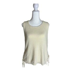 Madewell Women's Side Tie Sweater Tank Top Rich Cream Size Large G3619